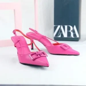 Zara | Shoes | Sale Zara Slingback Leather Heels Sale | Poshmark display picture 1